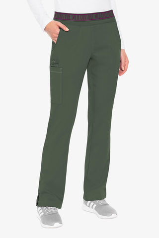 MED COUTURE TOUCH 7739 YOGA 2 CARGO POCKET PANT - OLIVE