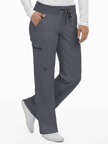 MED COUTURE 8747 ACTIVATE YOGA 1 CARGO POCKET PANT-PEWTER