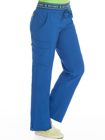MED COUTURE 8758 ACTIVATE YOGA 2 CARGO POCKET PANT-ROYAL
